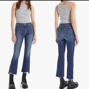 Mother The Insider Crop Step Fray jean size 24 Second Thyme Around